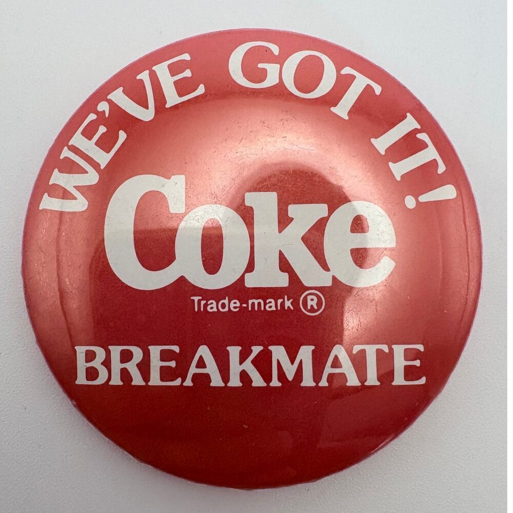 Vintage 1980’s Coca-Cola Breakmate Metal Pin
